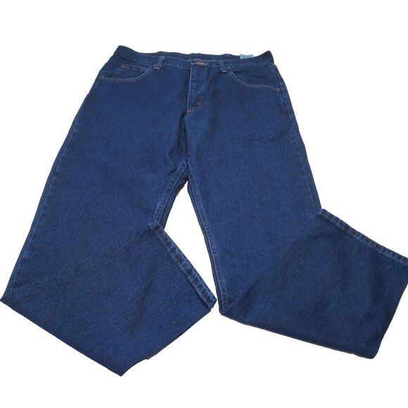 Brand New Wrangler Regular Fit Heritage Blue Jeans Men's Size 34x32 Denim - Picture 1 of 12